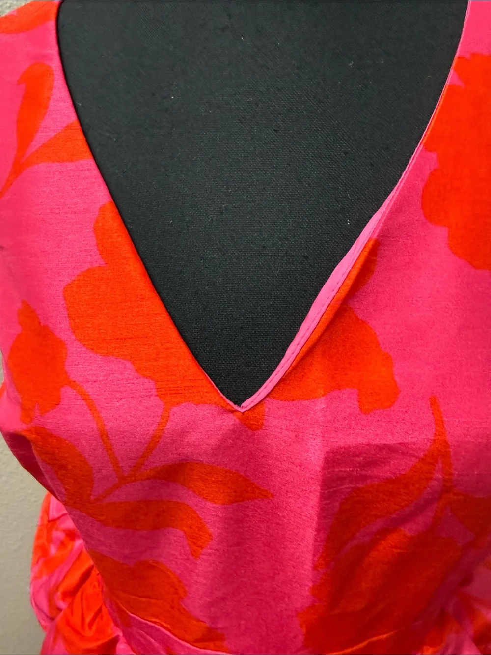 NWT Kate Spade x Target Rose Peplum Midi Dress Pink Red Floral Size 4 Pockets